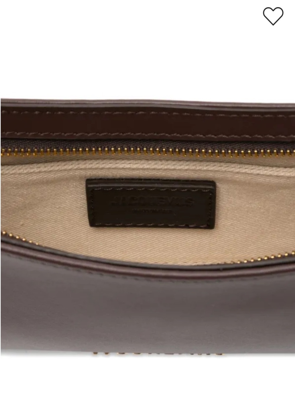 Jacquemus Brown Bisou Perle Shoulder Bag with Gold Logo - Picture 4 of 9